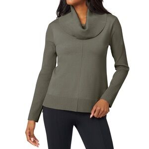 Melissa Paige Ribbed Stitch Cowl-Neck Sweater